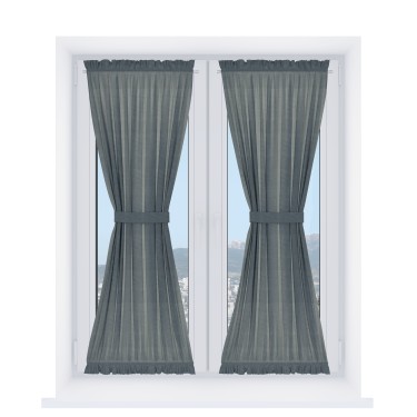 Штора песочные часы «Кортин», ткань вельвет серый