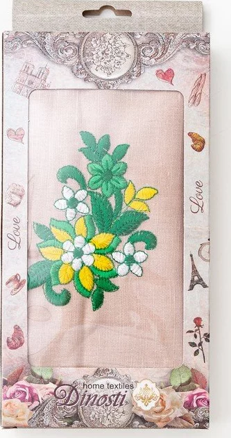 Полотенце в коробке 42*42 см, Клематис