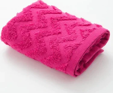 Полотенце махровое LoveLife Zig-Zag 70*130 см, цв. ярко-розовый,100% хл, 360 гр/м2