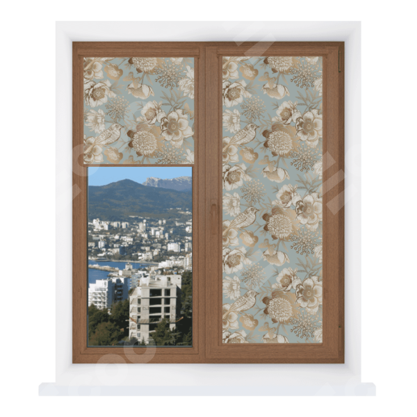 Рулонная штора Уни 2 с принтом Садовые цветы