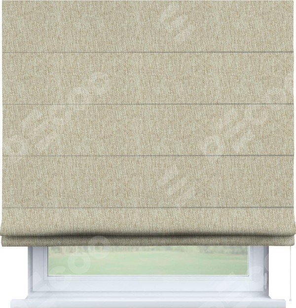 Римская штора «Кортин» для проема, стиф димаут светло-бежевый