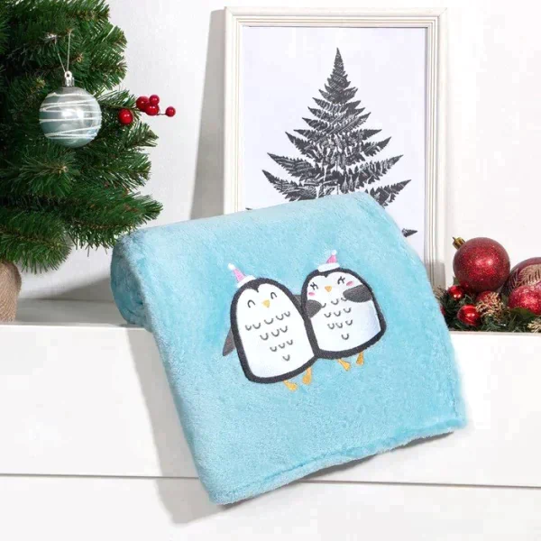 Плед Этель Пингвины, 85х100см, велсофт