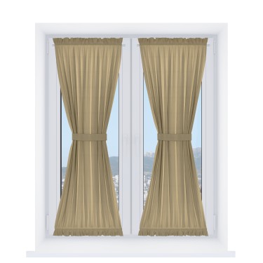 Штора песочные часы «Кортин», ткань лён димаут, песочный