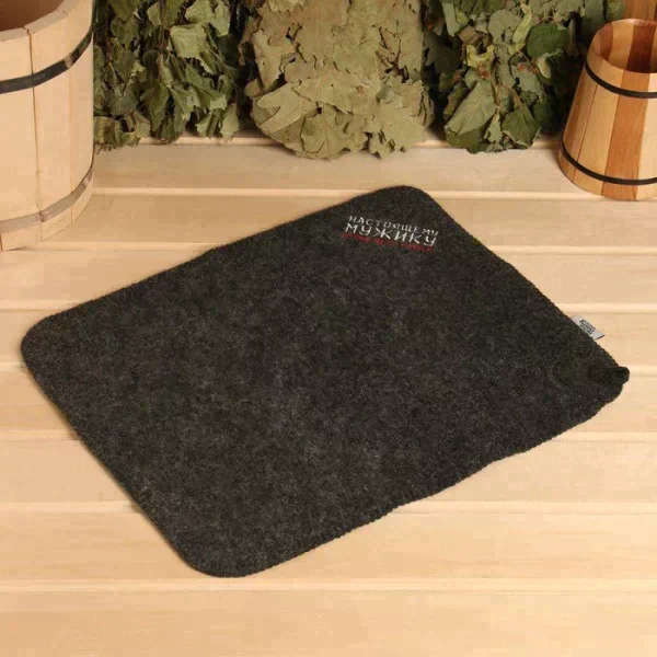 Набор для бани 4 предмета "Набор для выживания в бане" шапка, коврик, рукавица, портфель