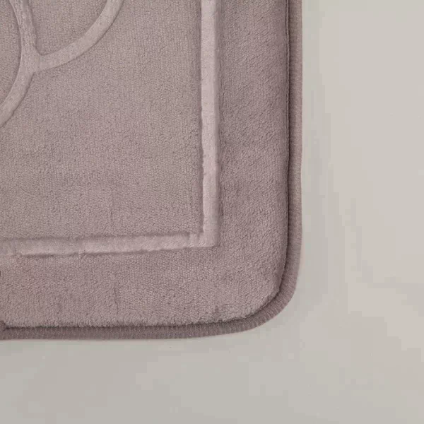 Набор ковриков для ванны и туалета Доляна, 3 шт: 36×43, 40×50, 50×80 см, цвет серый