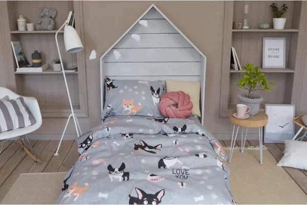 Постельное белье "Этель" 1.5 сп Best friend 143*215 см, 150*214 см, 50*70 см -1 шт,100% хл, бязь