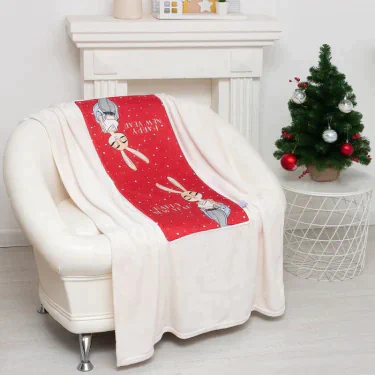 Подушка-плед Этель Happy new year, подушка 40*40±3 см, плед 100*150 см 100%п/э, 280 г/м2