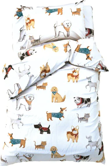 Постельное бельё Этель 1.5 сп Dog party, 143*215 см, 150*214 см, 50*70 см -1 шт,100% хлопок, бязь