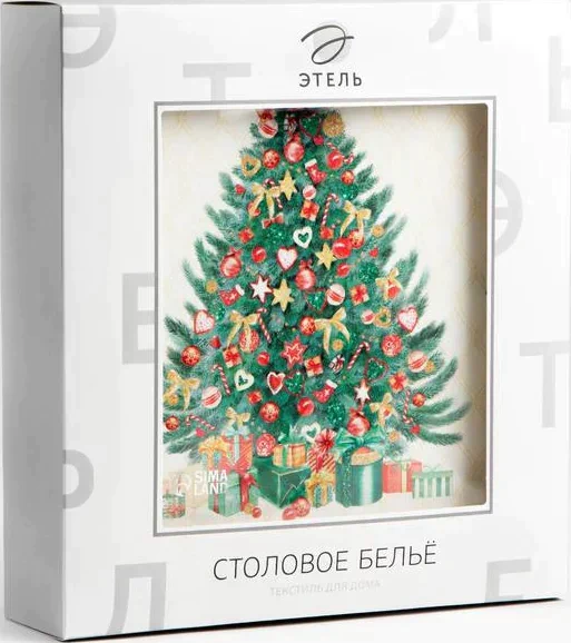Набор столовый Этель "Golden Christmas" скатерть 150*180 +/-3см с ГМВО, салф.40х40см - 8шт,