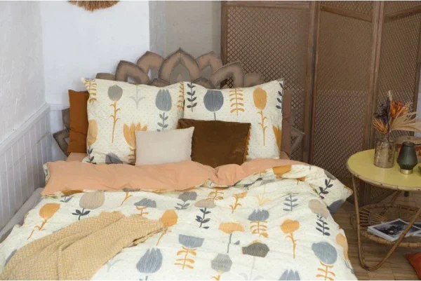 Постельное бельё «Этель» 1.5 сп Autumn flowers 143*215 см, 150*214 см, 70*70 см - 2 шт