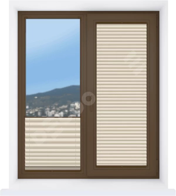 Штора плиссе Луна ВО кремовый