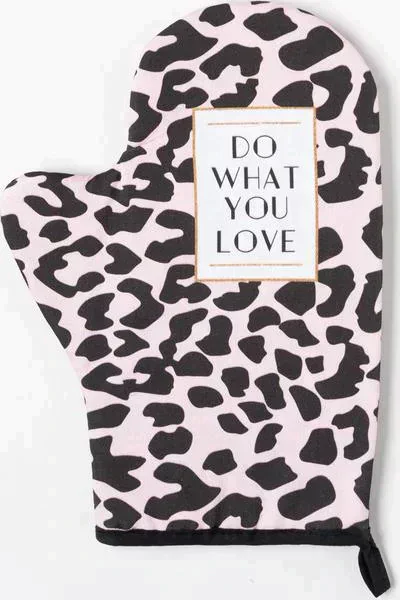Варежка-прихватка "Do what you love" 20х28см,саржа, 100% х/л, ватин 250г/м2