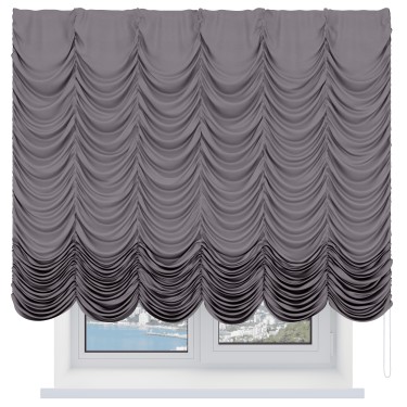 Французская штора «Кортин», вельвет тёмно-бежевый