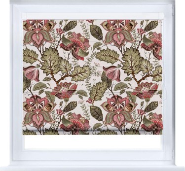 Римская штора «Кортин» кассетная «Старинные цветы»