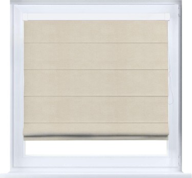 Римская штора «Кортин» кассетная, ткань лён кашемир шампань