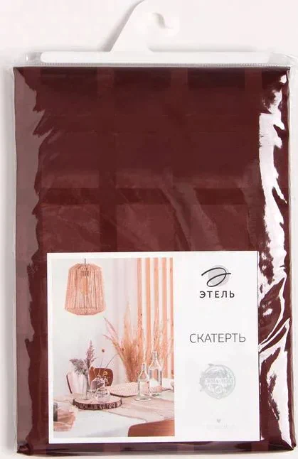 Скатерть "Этель" Geometry 150*300 +/-3см, цв.шоколад, пл. 192 г/м2, хл с ВГМО