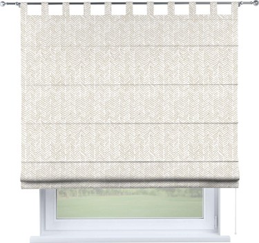 Римская штора «Кортин» на петлях «Узор «Ёлочка» бежевый»