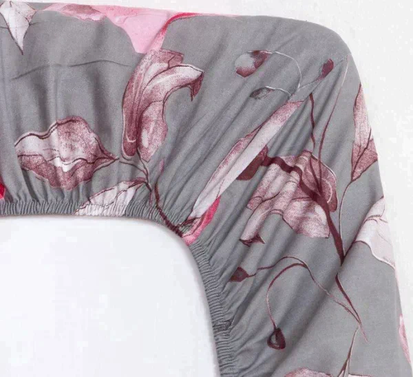 Простыня LoveLife Pink flowers 160*200*25 см, 100% хлопок, поплин, 125 г/м²