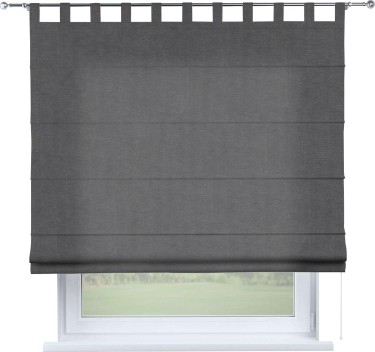 Римская штора «Кортин», канвас мокрый асфальт, на петлях