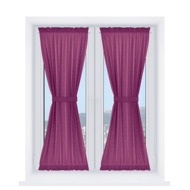 Штора песочные часы «Кортин» вельвет фиолетовый